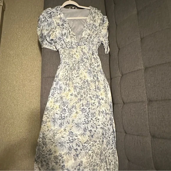 Baltic Born Blue Floral Maxi Dress for Wedding Guest or Event, Bump Friendly - Picture 12 of 14